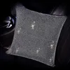 Interior Decorations Rhinestones Crystal Car Seat Belt Cover Pad Neck Pillow Waist Support Diamond Steering Wheel Accessories Women