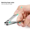 Rostfritt stål Naglar Clipperss Pearl Nickel and Nail Clippers Bright Chrome Oblique Mouth Nailes Clipperses 63x14mm5116873