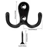 Handles Pulls 1 Pcs 918In Matte Black Side Mount Pull Handle Set Double Prong Robe Hook With Screws Dual Coat Hooks