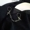 Silver Color Plated Retro Punk Hip Hop Cross Ring Hand Finger Łańcuch Regulowane Pierścienie Biżuteria Prezent Dla Mężczyzn Kobiety Unisex Ring
