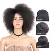 Perucas sintéticas 65 polegadas cabelo curto kinky encaracolado peruca afro super fofo para mulheres 100gpiece vermelho marrom preto kend228937684