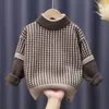 Autumn winter Baby Children Clothing Boys Knitted pullover toddler Sweater Kids Spring thicken Wear 2 3 4 6 8 years 211104