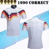 Rätt Jacquard 1988 1990 West Ger Hemskjorta Retro Fotboll Jersey Matthäus Klinsmann Völler Häßler Brehme 89 90 Classic Fotbollskjortor