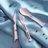 أدوات المائدة مجموعات القمح قش أدوات المائدة المحمولة مجموعة سكين البلاستي