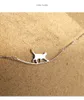 Silverhalsband Fashion Personlighet Cat Simple Lovely Animal ClaVicle Chain Boutique Gift