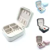 Bathroom Storage & Organization Women Travel Jewelry Box Case PU Leather Zipper Boxes Organizer For Earrings Rings