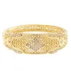 Popular Arabic-style Gold Rhinestone Opening Bracelet for Ladies Wedding Custom Q0719