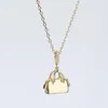 Collier pendentif femme en or léger luxe personnalisé article de mode polyvalent cadeau Saint Valentin souvenir pour amis et amoureux