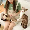 1pc 20-45cm Super Lovely pet Cats Office Lunch Break Nap Sleeping Pillow Soft Stuffed Gift Doll for Kids Y211119