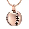 Pendant Necklaces Baseball Shape Urn Necklace For Ashes Stainless Steel Mini Cremation Jewelry Keepsake Women Men 4 Colors