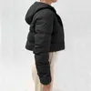 ファッションバブルコートソリッドスタンダードカラー特大ショートジャケット冬秋女性フグジャケットパーカーマザー211130