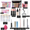 34pcs make-up set inclusief funderingsoogschaduw palet eyeliner lipstick lipgloss poeder puffet kit014