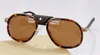 Modedesign-Sonnenbrille 0241S Pilotenfassung mit kleinem Lederknopf, avantgardistischer und beliebter Stil, hochwertige UV400-Brille