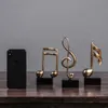 Home Decoration Music Note Crafts Wine Cabinet Decoration Art Resin Sculpture 210727