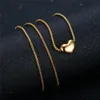 Pendant Necklaces Gold Color Minimalist Smooth Tiny Heart Necklace For Women Jewelry 2021 Valentine's Day Gift Drop