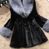 Manteau en fausse fourrure pour femme, couleur unie, Style coréen, mode, imperméable, mi-long, col écharpe, Slim, K508, automne hiver 2021