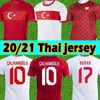 2021 Turkiet National Team Soccer Jerseys Celik Demiral Ozan Kabak Calhanoglu Yazici Hem Vit Röd Fotbollskjorta Training Uniforms Thailand