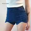 seitliche reißverschluss-shorts