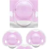 Pack Top Soft Silicone Baby Nipple With Lid Fun Toddler Grade Kissing Feeding Safety Products Pacifiers