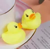 Party Favor Fashion Bath Water Duck Toy Baby Small DuckToy Mini Yellow Rubber Ducks Children Swimming Beach Gifts SN2500