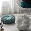 Poduszka/poduszka dekoracyjna europejska aksamitna plisowana okrągła podłogowa poduszka stołek domowy sofa dekoracja wnętrze miękkie