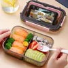 Transparent lunch box for kids food container storage insulated lunch container bento box japanese snack box Breakfast Boxes 210818