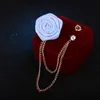 Pins, Broşlar Broş Pimleri El Sanatları Kadın Erkek Hediye için Hediye Kumaş Çiçek Zincirleri Takım Tuxedo Korsaj Boutonniere Buket Pin Düğün Aksesuarları