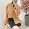 Fake Two Pullover Zwart Bottoming Shirt en Blouses Lange Mouwen Top Vintage Blouse Dames Witte Dame Vrouw S 718E 210420