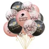 Party Dekoration 12 Zoll Abschlussballons Roségold Latex Ballon Konfetti Ballon 2021 Glückwunsch Grad Supplies331F