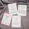 8 modèles carte de souhaits papillon perle lettre lune étoile pendentif collier femmes clavicule chaîne tour de cou mariage Couple bijoux cadeau