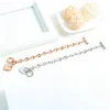 Fashion Love Bracelet Jewelry Stainless Steel Women Rose Gold Silver heart-shaped Charm Bracelets For Birthday Gift