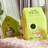 Pliable mignon animal chat lit maison fraise banane lait boîte chat maison hiver chaud peluche douce grotte chat chaton chenil fournitures pour animaux de compagnie 219869081