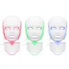 Beauty Skin Rejuvenation Face & Neck Mask LED Photon Therapy 7 Color Light Treatment Anti Aging Acne Spot Removal Wrinkles Whitening Facial Care