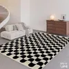 Carpets Nordic Simple Carpet For Living Room Bedroom Mat Home Decoration Checker Rugs Bathroom Entrance Door