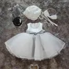 2021 Baby Girl Newborn Dress Toddler Christening Gown White Tutu Dresses For Girls Birthday Infant Ceremonies Clothes G1218