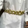 Purui hiphop simples cintura chunky para mulheres 2021 tendência ccb acrílico acrílico cadeia de cintura cintura vestido barriga corporal jóias