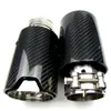 Car Styling M Label Car Carbon Fiber Exhaust pipe End Muffler Tips tails For BMW275t