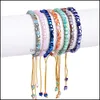 Очаровательные браслеты ювелирные изделия Boho плетеная веревка для женщин регулируемая ручной работы браслет из бисера браслета браслета браслета браслета 2021