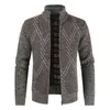 AIOPESON Autumn Winter Mens Sweater Casual Stand Collar Thick Cardigan Fashion Warm Coats 210809