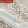 Cortinas de tul de princesa de lujo para dormitorio cortinas blancas románticas para sala de estar bordada hilo 3d chicas cortina voile 210712