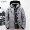 Down Jacket Male Winter Parkas Män Vit Duck Down Jacket Hooded Outdoor Höst Tjock Varma Polded Snow Casual Coats Outwear 4XL Y1103