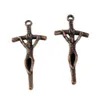 100pcs rame antico Gesù Cristo crocifisso croce pendenti di fascino religioso per gioielli che fanno collana braccialetto accessori fai da te