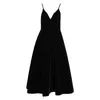 TWOTYLE Summer Backless Dress For Women Scollo a V Spaghetti Strap senza maniche Vita alta Abiti da festa sexy Moda femminile 210623