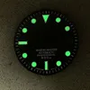 29mm 다이얼 얼굴 삽입 부품 NH35 시계 녹색 빛나는 액세서리를위한 자동 기계적 이동 수정