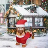 Weihnachtsdekorationen 1.1m Aufblasbarer Modell Dackel Tragen Sie Kleidung mit Licht für den Innenhof Rasen Partei Dekoration Stakes Requisiten Spielzeug