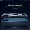 Transparent TPU + PC mobile phone cases mag safe shockproof protective cover wireless charging Magnetic case attraction for ip12 Pro Max