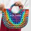 Party Favor femme sacs à main Push Bubbles Sac Fidget Finger Bubble Puzzle Enfants Jeux Pad Caoutchouc Fourre-Tout Anti Stress Sac À Main