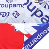 프로 팀 Groupama FDJ 사이클링 유니폼 자전거 Maillot 통기성 Ropa Ciclismo MTB 짧은 소매 자전거 헝겊 턱받이 반바지 경주 세트