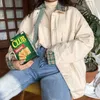 Giacca invernale coreana gialla Splicing Top Harajuku Cappotto lungo Donna Streetwear Giacca a vento gotica Abbigliamento Tunica da donna 210918