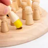 Barn blockerar leksak pussel färg minne schack match spel intellektuella barn fest brädspel baby pedagogiska lärande leksaker w4
